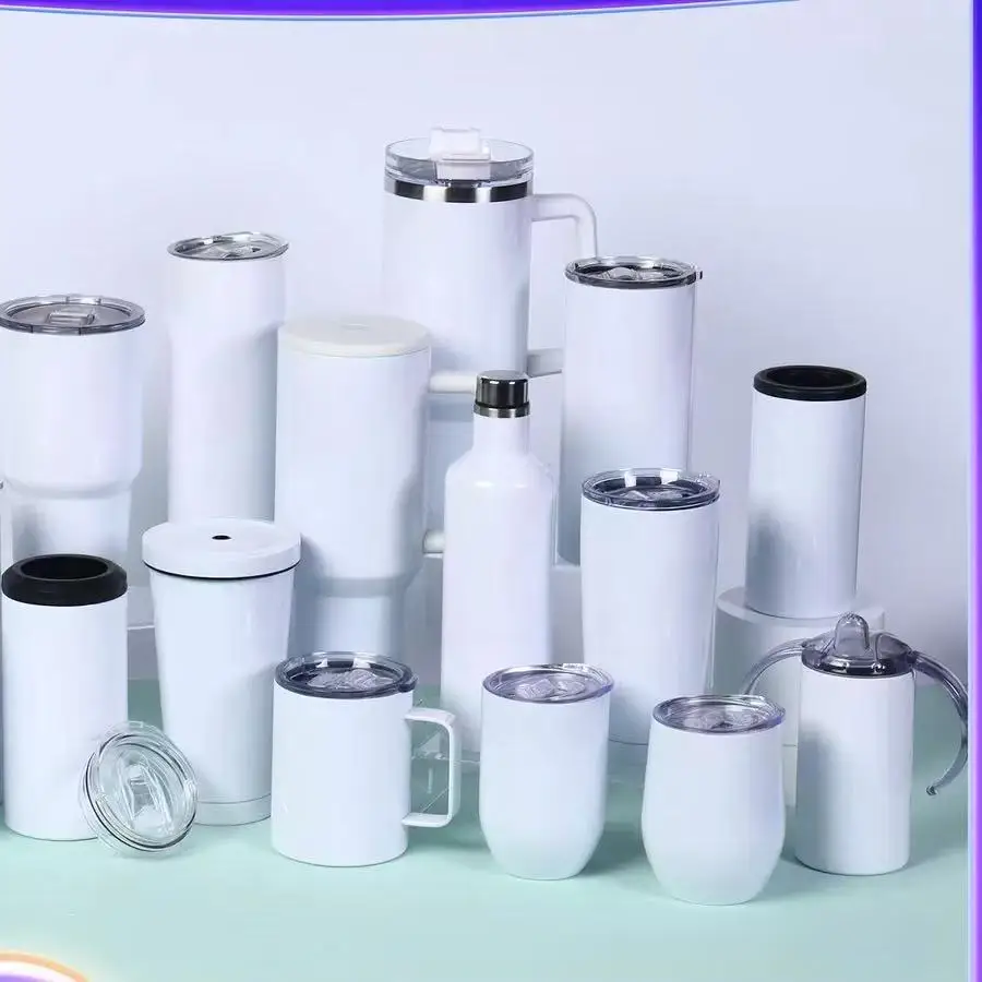 Water Bottle Blank - Süblimasyon Baskıya Uygun 6oz/30oz Paslanmaz Çelik